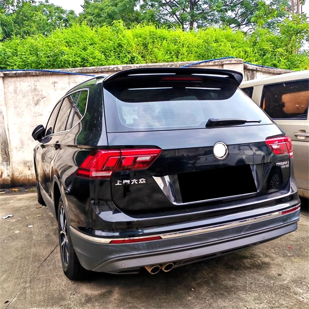 Für Volkswagen VW Tiguan MK2 2017-2023 Hinten Dach Sport Spoiler Flügel Styling Außen Zubehör Teil Kits Tuning Schwarz Image