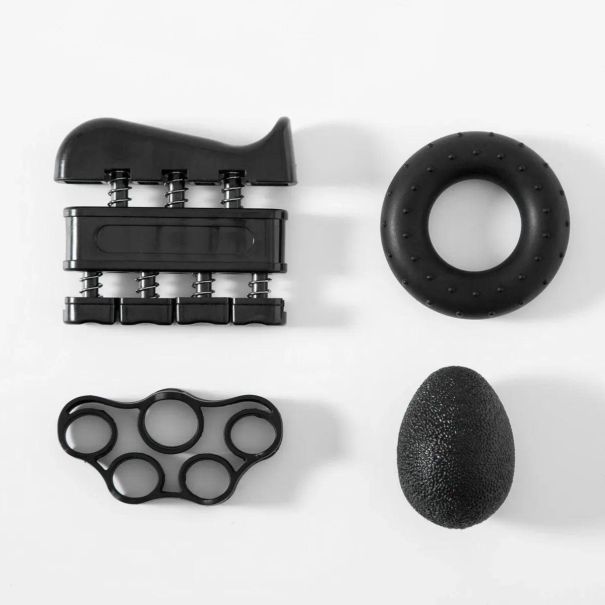 1 Satz Fingerstärkungs-Fingertrainer für Unterarm-Handgriff-Trainingsausrüstung für Musiker, Klettern und Therapie, Schwarz Image