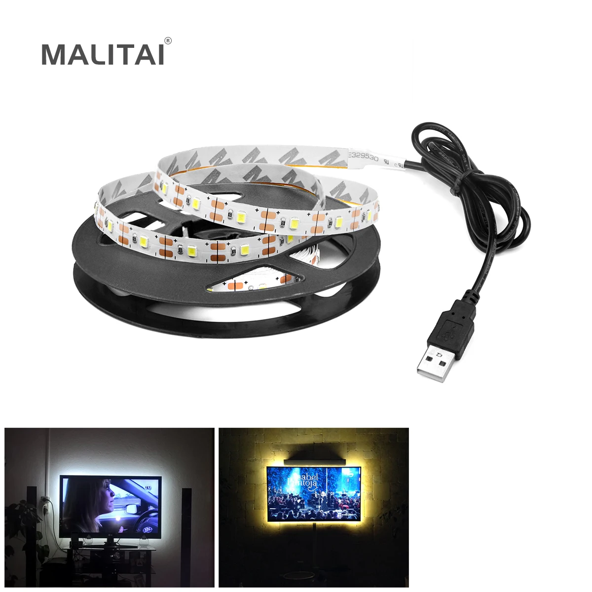 USB-LED-Streifen 2835 warmweiß DC 5V LED-Streifen Licht TV-Spiegel Hintergrund beleuchtung Band Raum Dekor Lampe Band LED-Lichterkette