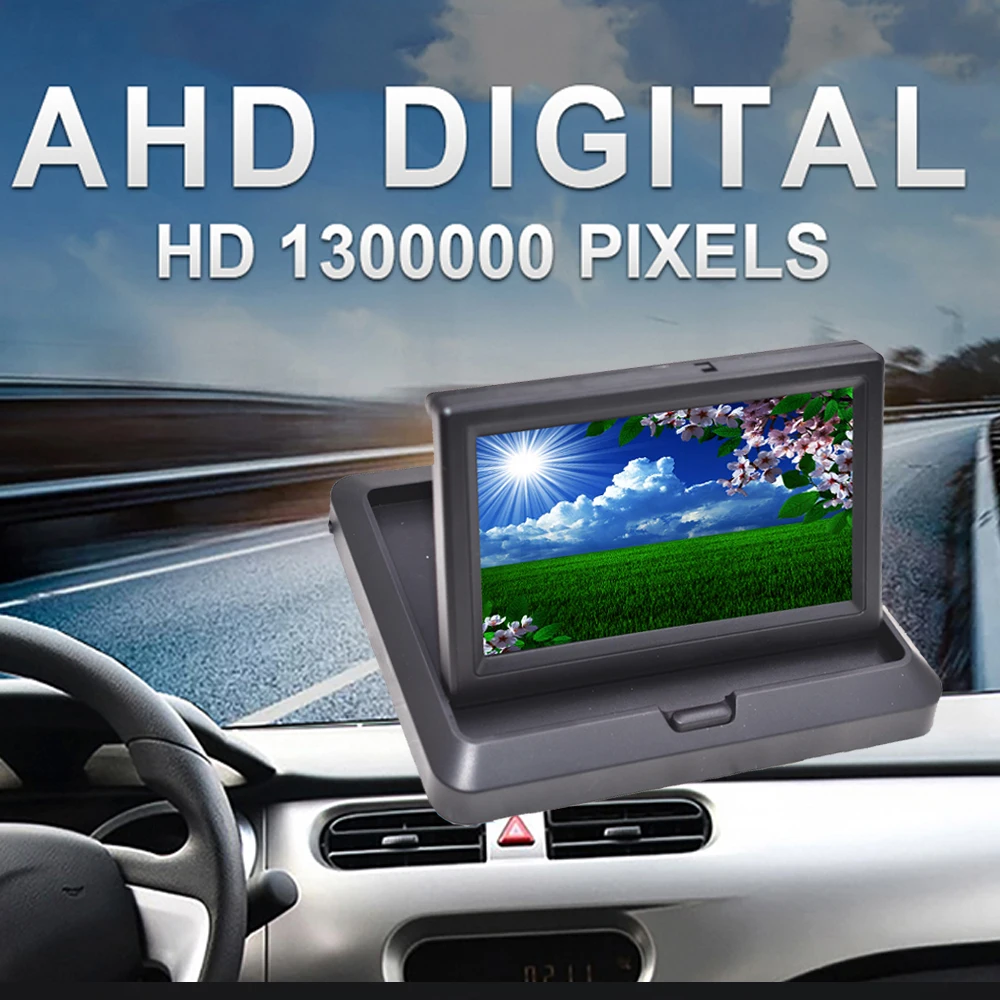 5 Zoll ahd Auto monitor 1920*1080p Foldabel ips High Definition für Grad Sternenlicht Nachtsicht Fahrzeug kamera Rückwärts Image
