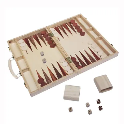 Holz tragbare Backgammon Schachspiel Luxus Brettspiele profession elle Backgammon Schachbrett Reise Image