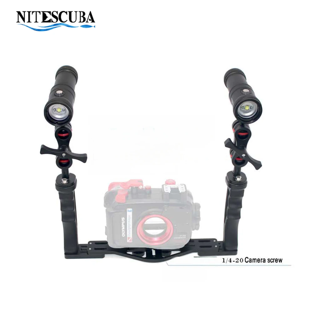 Nitescuba Diving Photography Set Geeignetes Tablett Combo Kit 2000lume Videoleuchte Olympus Tg6 Gopro Hero Kameragehäuse Unterwasser Image