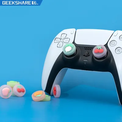 GeekShare Niedlich Obst Silikon Sony PS5 PS4 Controller Joystick Kappen XBOX ONE NS Pro Spiel Image
