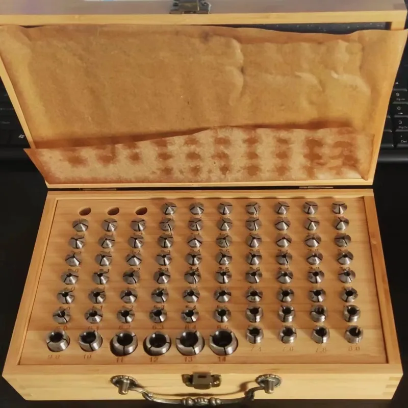 77 pcsC6104 Frühling Spannzangen Collet für 8mm Uhrmacher drehmaschine Image