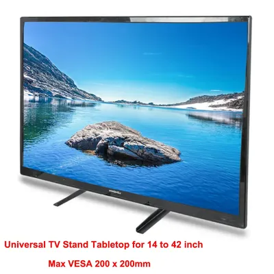 TV-Ständer halterung Universal-TV-Ständer Tischplatte für 14 bis 42 Zoll Fernseher, TV-Beine hält bis zu 66 Pfund max vesa 200x200mm höhen verstellbar