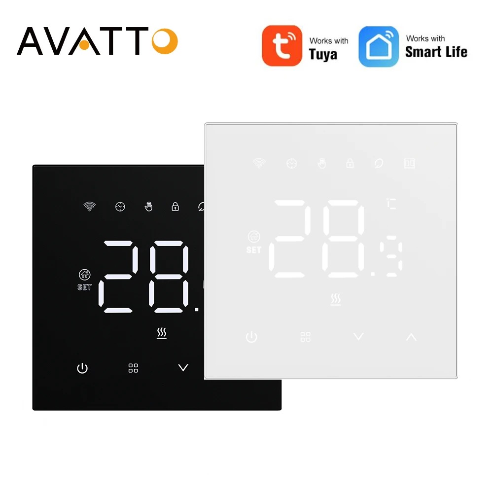 AVATTO Tuya WiFi Smart Thermostat Fußbodenheizungssystem für Gaskessel, elektrische Heizung, funktioniert mit Alexa Google Home Image