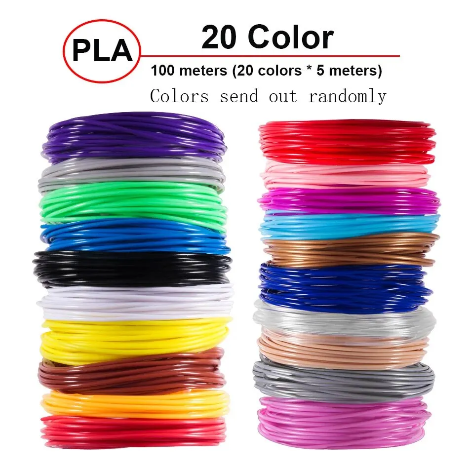 5m 20 Farben 3D-Stift füllt Pla 3D-Stift Druck kabel 3D-Drucker Filament Druck materialien hochpräzise Drucker kabel Image