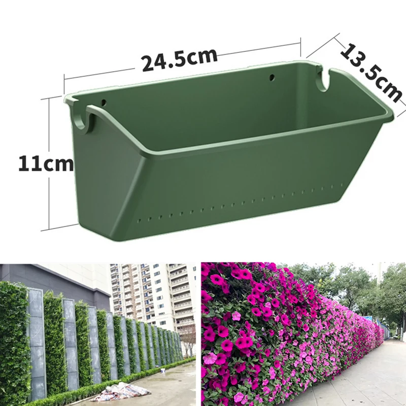1pc Home Garten Blumentopf DIY Wand Blumentopf Container Wand Hängen Vertikale Grün Kunststoff Pflanzung Box Image