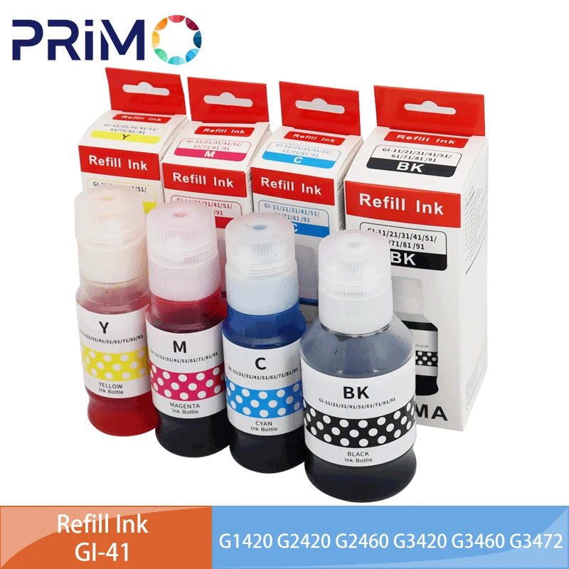 Nachfüllen von Farbstoff tinte auf Wasserbasis gi41 GI-41 für Canon gi 41 g1420 g2420 g2460 g3420 g3460 g3472 g4470 g2160 g3560 g2520 g580 g680 Image