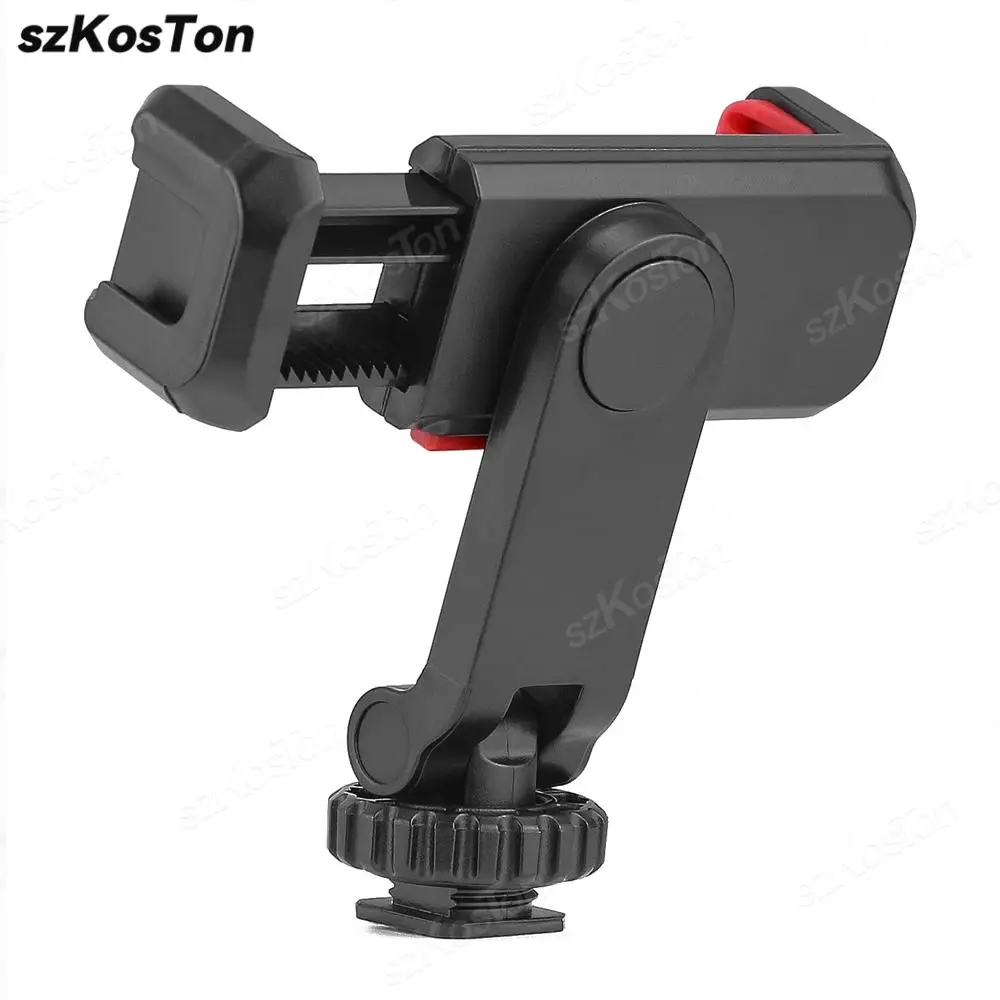 Telefon halter halterung Klemm clip horizontale und vertikale Aufnahme für Smartphone Kalt schuh halterung Video Licht Mikrofon Smartphone