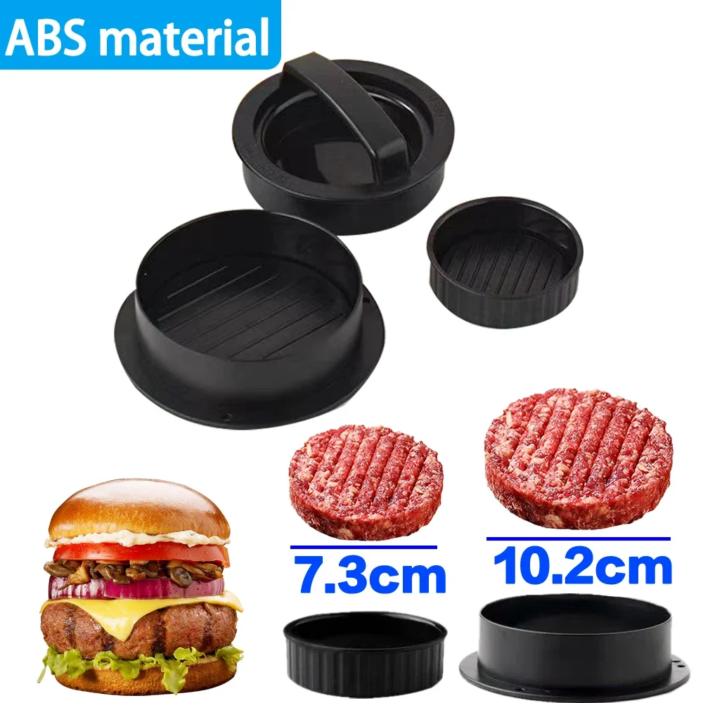 ABS Hamburger Presse Fleisch Pie Drücken Stuffed Burger Mold Maker mit Back Papier Liner Patty Gebäck Werkzeuge BBQ Küche Zubehör Image