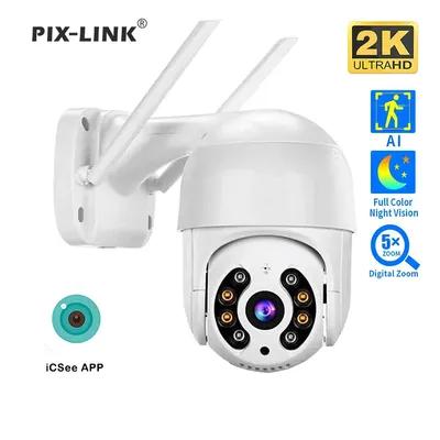 4MP 2K IP Kamera Speed Dome Auto Tracking PTZ Kamera Smart Home Outdoor Wireless WIFI Kamera Überwachung Monitor PIX-LINK A8-20