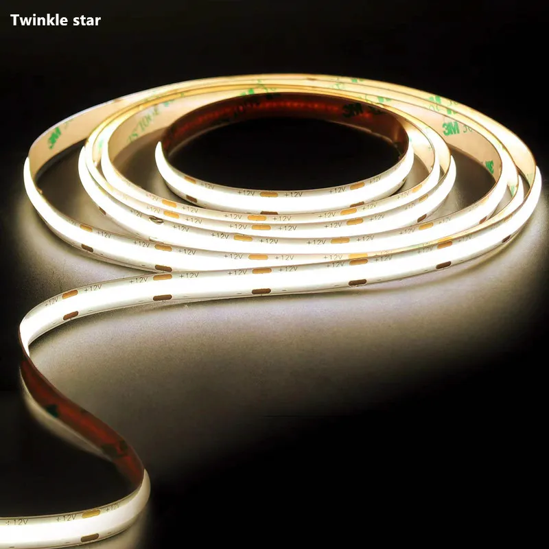 Cob LED Streifen Licht 5V 12V 24V High Density flexibles Band Band 4000 LEDs ra90 weiß natur weiß k warmweiß dimmbar 8mm