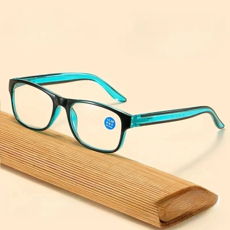 Anti Blau Licht Lesebrille Mode Frauen Männer Klar Platz Computer Presbyopie Brillen Frühling Beine Rahmen Brillen Image
