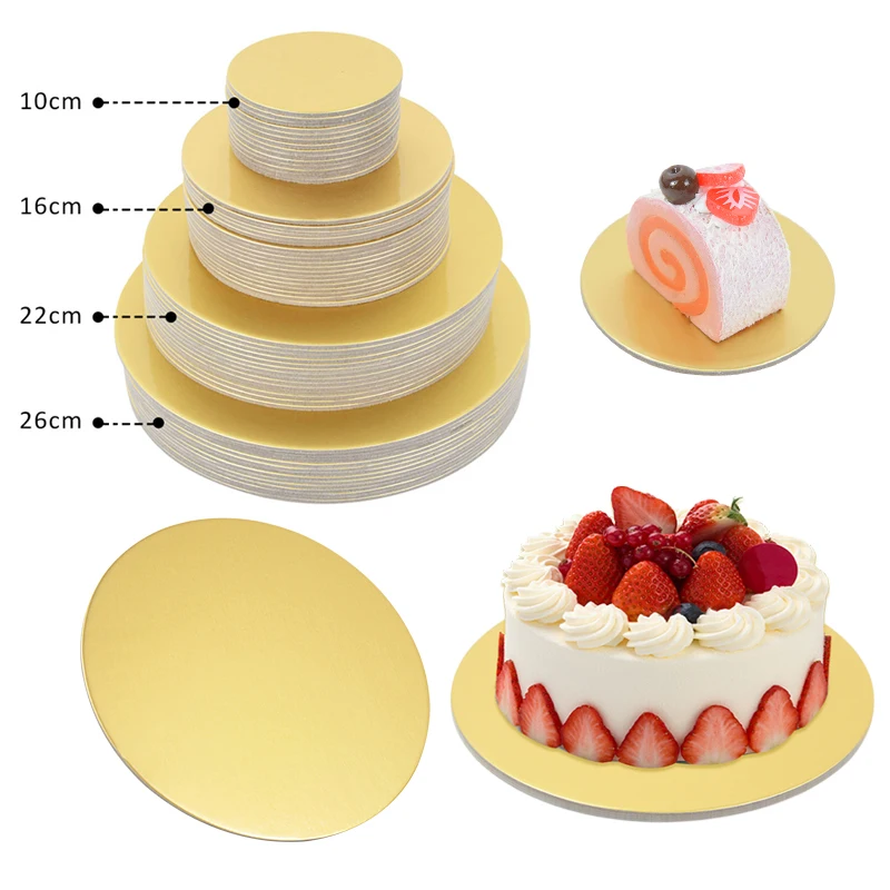 1/5pc runde Kuchen platte Kreis Pappe Basis Durchmesser 10,16,22,26cm perfekt für Dekor Cupcake Dessert Tablett DIY Kuchen Backwerk zeug Image