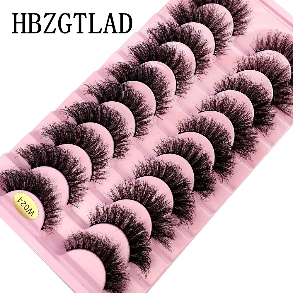 Neue 10 Paar 3D Faux Nerz Wimpern Faux Nerz Flauschige Wimpern Weiche Volle Dicke Wispy Wimpern Dramatische Falsche Wimpern Make-Up-Tools Image