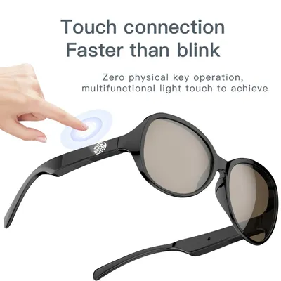 Smart Brille Wireless Bluetooth V 5,3 Sonnenbrille Outdoor-Sport Anruf Musik schwarz Technologie Kopfhörer für Frauen geeignet Image