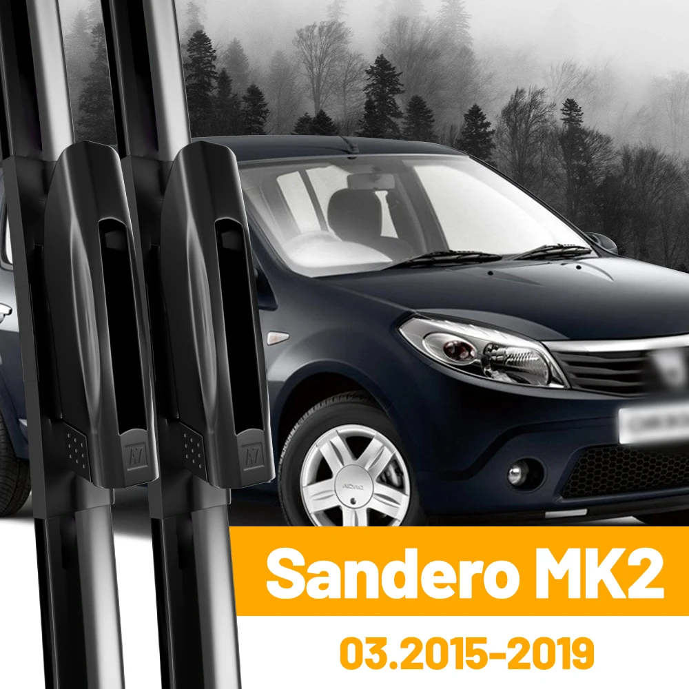 Scheibenwischer Frontwischerblätter Für Dacia Renault Sandero 2015 2016 2017 2018 2019 Windschutzscheibe Windschutzscheibe 22 "19" Zubehör Image