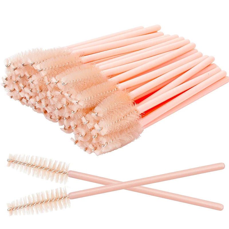 50Pcs Einweg Nylon Mascara Zauberstab Applikator Wimpern Pinsel Für Pfropfen Wimpern Verlängerung Frauen Make-Up Pinsel Werkzeuge Image