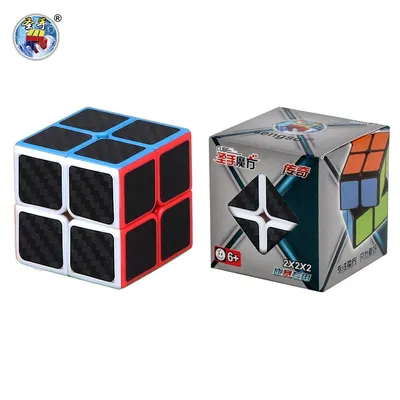 Sengso speed cube 2x2 carbon faser aufkleber magic cube berufs puzzle hohe qualität kinder zappel Image
