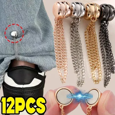 DIY Sewing Supplies Hooks Chain Magnetic Buckle Exquisite Brooch Buckles Roll Up Pants Legs Alloy Change Shorts Trouser Legs