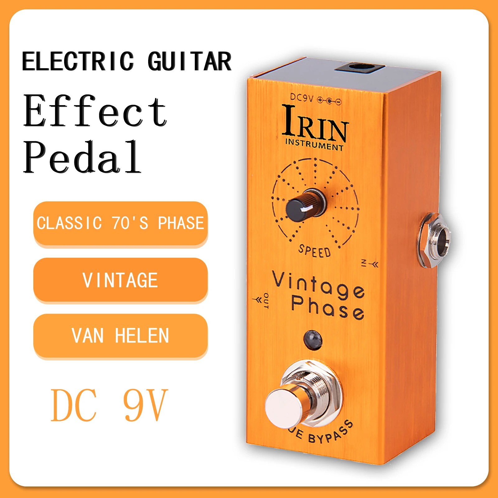 Irin an-10 Vintage Phase E-Gitarren-Effekt pedal kreiert klassisches Phaser Vintage True Bypass Pedal Guitarra Zubehör Image