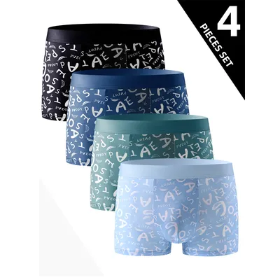 Herrenunterwäsche Weicher, bequemer, hochelastischer, cooler Sport-BH. Personalisierte, einfache Boxer-Herren-Boxershorts Image
