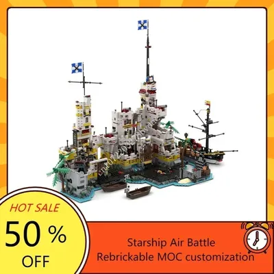 3757pcs moc mittelalter lichen Piraten Barrakuda Bucht Eldorado General Hauptquartier Festung Image