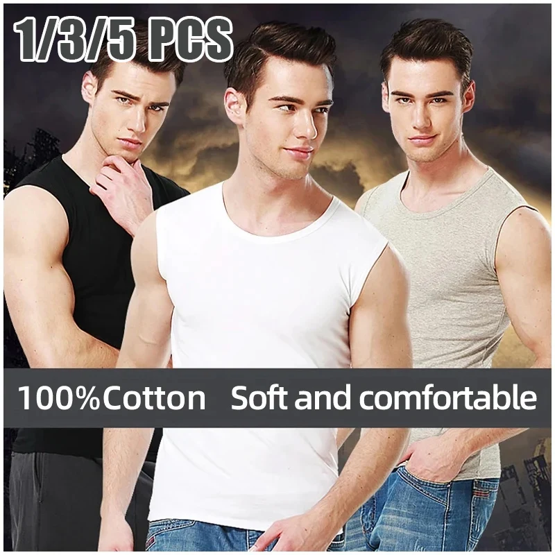 Herren Weste reine Baumwolle Bodybuilding Motion Oberbekleidung Sweatshirt Unterhemd Image