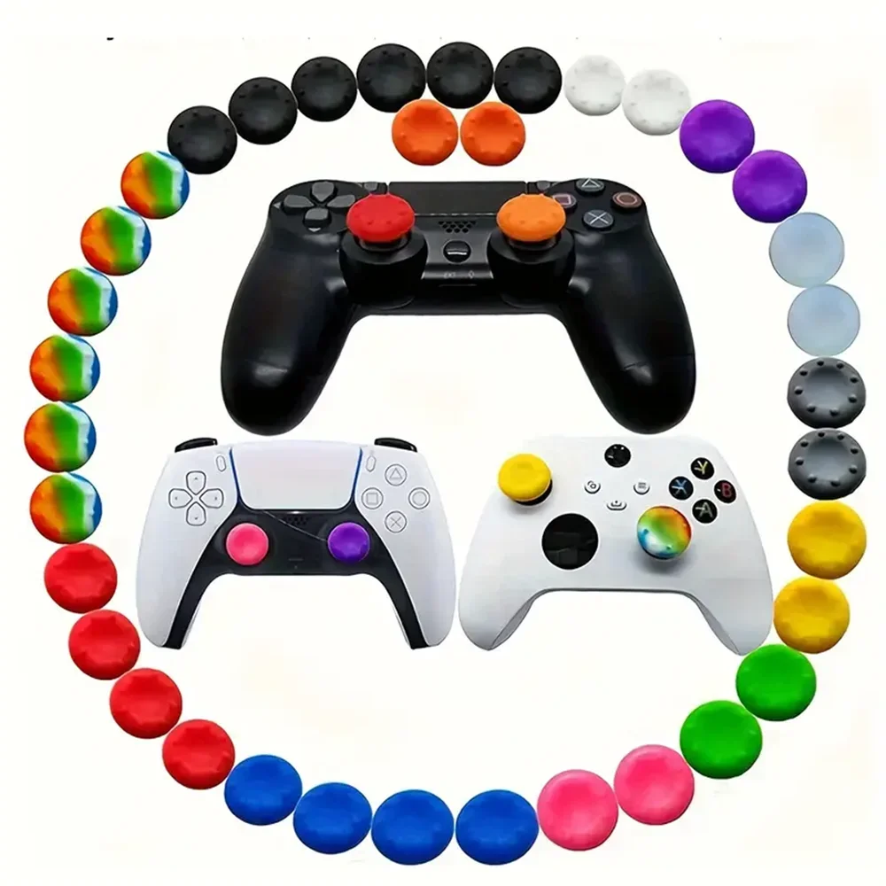 20PCS Nicht-slip Silikon Analog Joystick Thumb-Stick Grip Kappe Für PS3/Xbox360 Controller Spiel Zubehör Controller Image