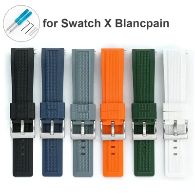 Armband für Swatch x Blancpain fünf Ocean Series Tauchen wasserdichtes Sport Silikon für fünfzig Faden Uhren armband Armband 22mm Image
