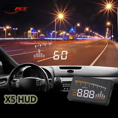 Auto Head-up-Display obd2 x5 hud GPS Tacho Digital Tester 3 Zoll Windschutz scheibe Projektor Auto Image