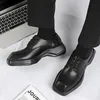 Italienische Marke Designer Schuhe für Männer Mode Punk Rock Kleid schwarz trend ige Square Toe Sneakers Plattform Echt leder Schuhe