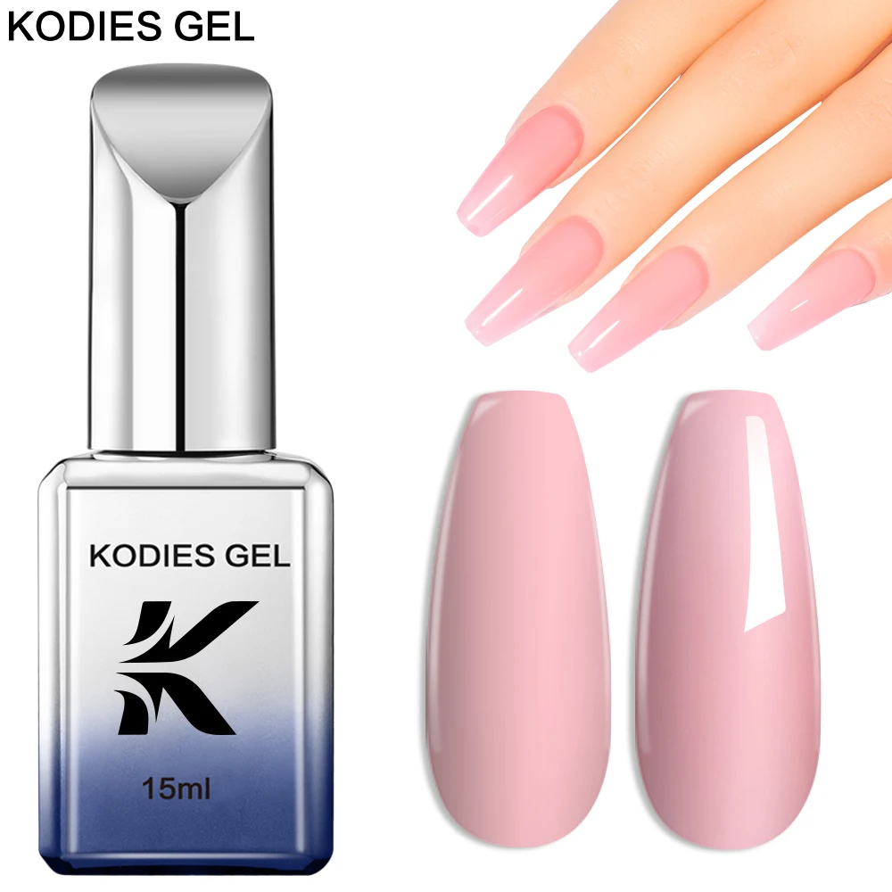Kodies Gel nackt rosa Gel Nagellack helle Neon Farbe semi permanente UV/LED Hybrid Lack Gel Lack Maniküre Salon Qualität Image