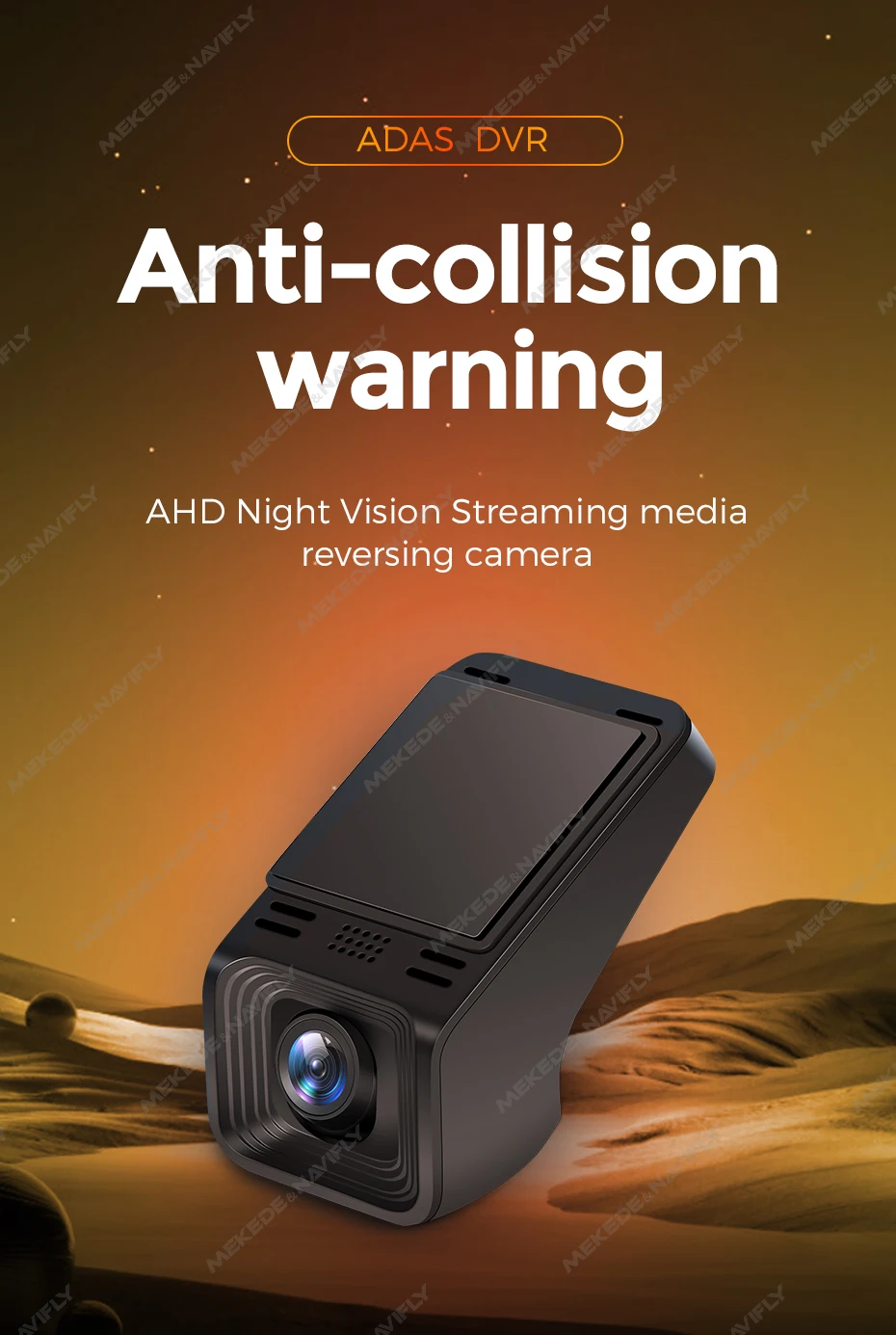 MEKEDE Full HD 1080P Auto ADAS DVR Dash Kamera Weitwinkel Auto Video Recorder SD USB für Android Auto radio Player Image