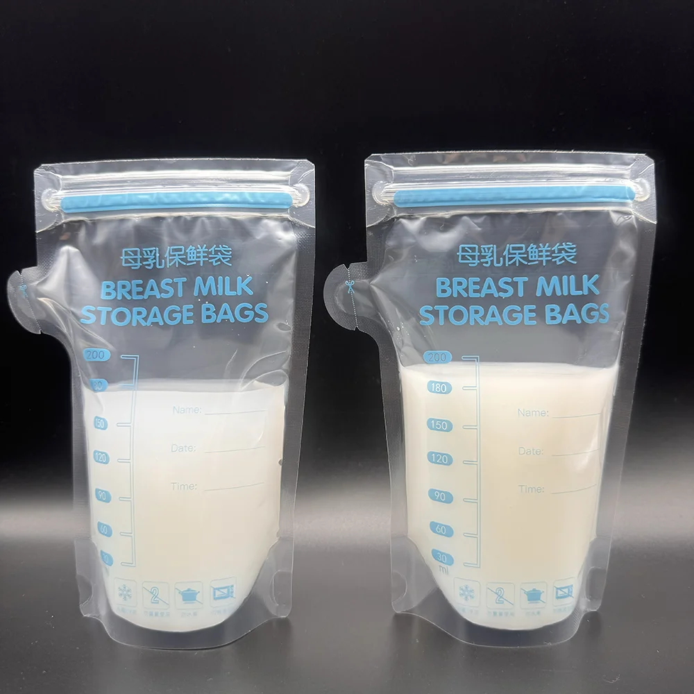 30/60/100 Stück Milch-Gefrierbeutel Muttermilch Babynahrung Aufbewahrungsbeutel BPA-freie Sichere Milchbeutel für Babys Image