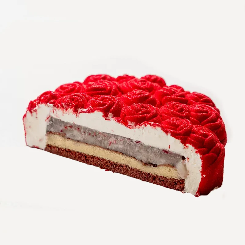 1 oder 6 Zellen Rosen strauß Design Lebensmittel qualität Mousse Kuchen formen Valentinstag Silikon Kuchen formen Party Dessert Backwerk zeuge Image