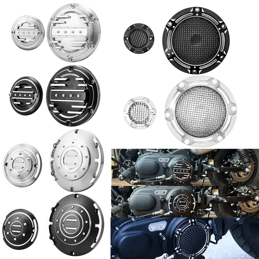 Neue Stil Motorrad Derby Timer Kupplung Timing Abdeckungen Hauptzylinder Inspektion Abdeckung Für Harley Sportster XL 883 1200 72 48 Image