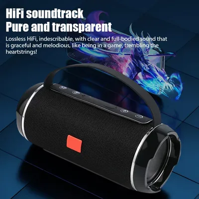 TG Bluetooth 5.3 Lautsprecher TWS Wireless Leistungsstarke Box Tragbare Outdoor-Lautsprecher Wasserdichter Subwoofer 3D-Stereo-Sound Freisprechanruf