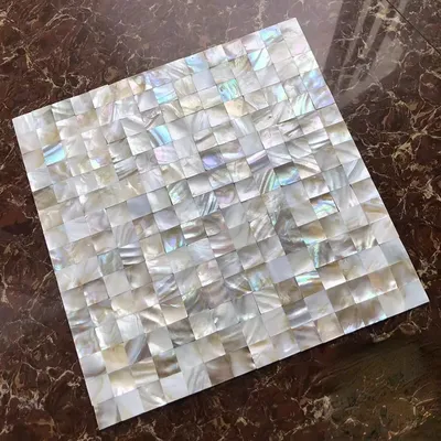 Muschel-Mosaikfliesen zum Abziehen und Aufkleben, natürliche Perlmutt-selbstklebende Fliesen für Image