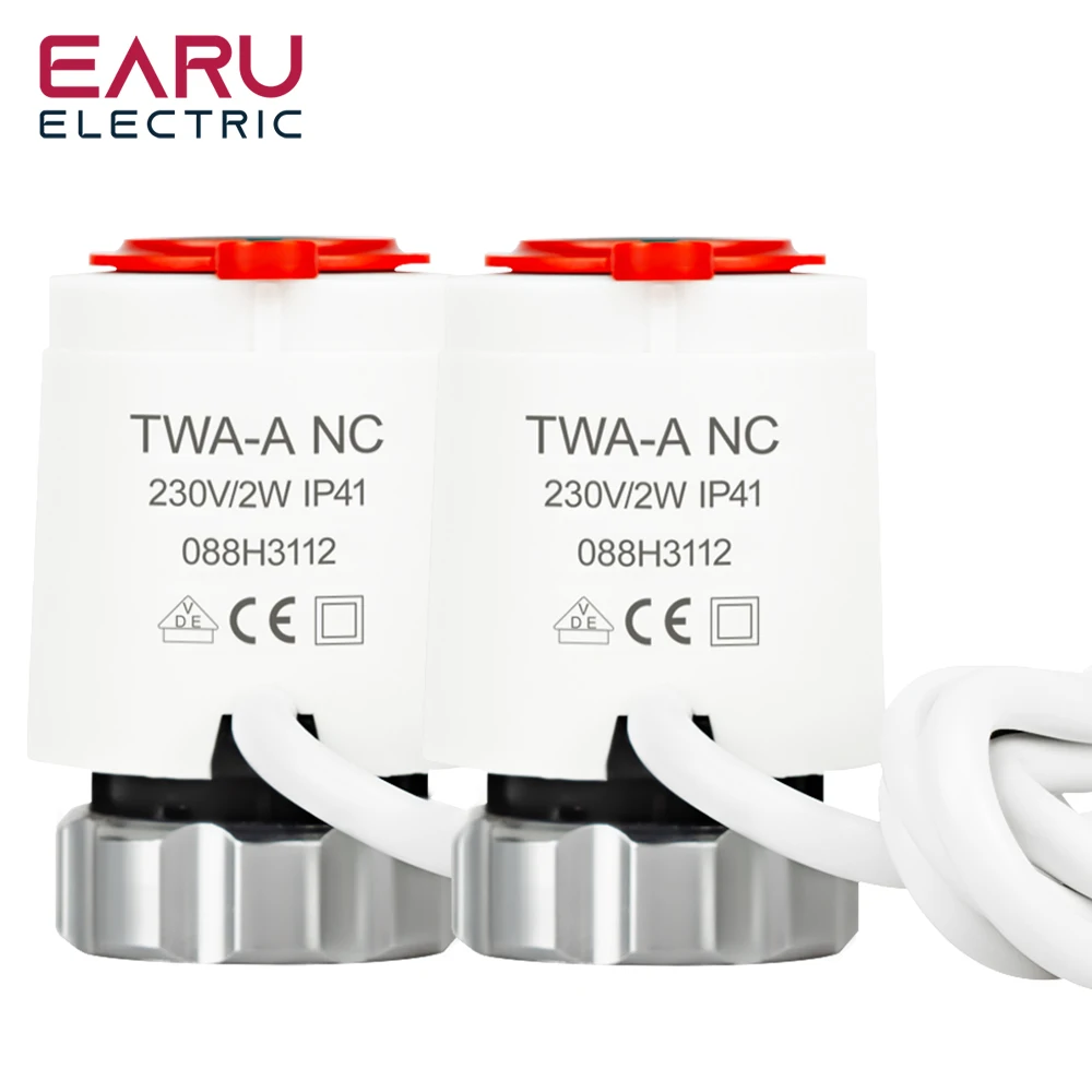 1/5/10 Stück AC 230 V, normalerweise geschlossen, NC M30 x 1,5 mm, elektrischer thermischer Stellantrieb für Fußbodenheizung, TRV-Thermostatventil Image