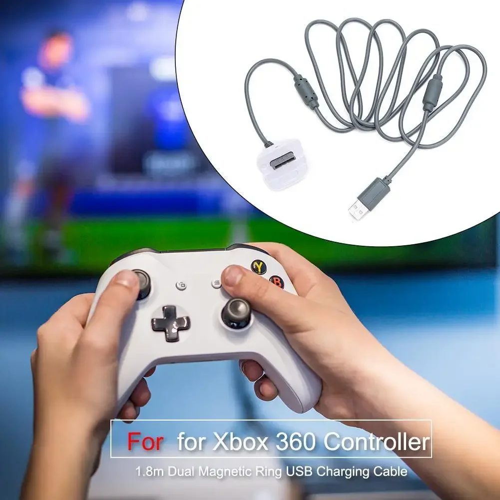 1,8 m Dual-Magnet ring USB-Ladekabel Wireless Game Controller Gamepad Power Charger Übertragungs anschluss für Xbox Image