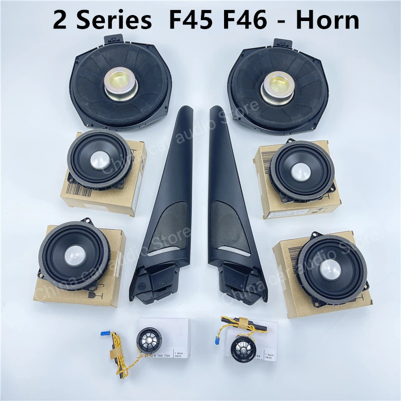 Auto Vordertür Hochtöner Abdeckung Lautsprecher Für BMW F45 F46 2er Serie Bass Lautsprecher Horn 4,5 Zoll Mitteltöner High Power Subwoofer Image