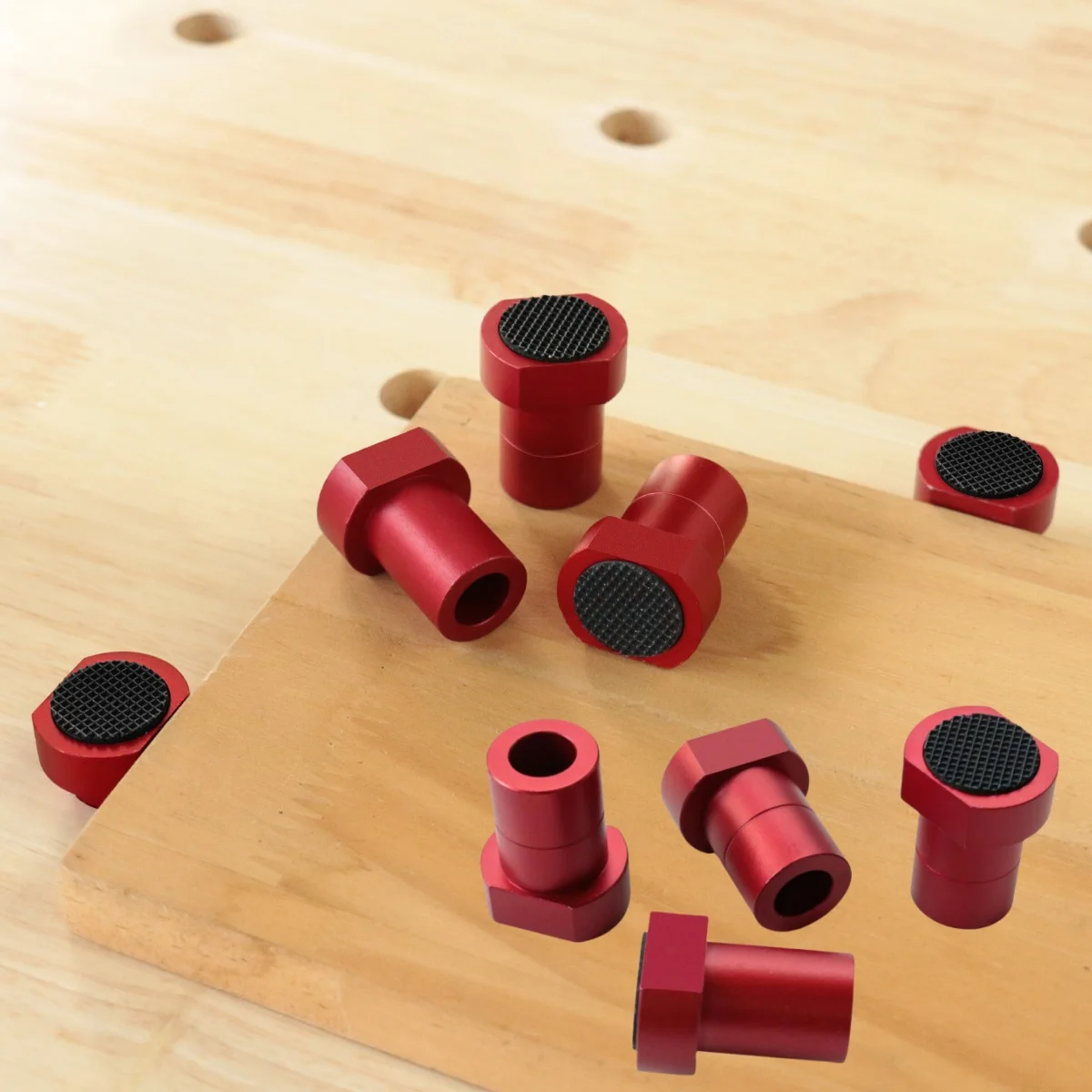 Holzbank für Hunde, Werkbank-Peg-Bremsstopps aus Aluminiumlegierung, Klemmtabelle, T-Schiene, Hobelstopper, Positionierungsstopfen für Hundeloch Image