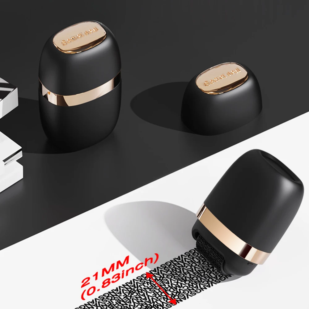 ID-Schutz, Tintenroller, breiter Identitätsdiebstahlschutz, vertraulicher Roller, Signaturstempel für Datenschutz, 21 mm Schriftrite Image