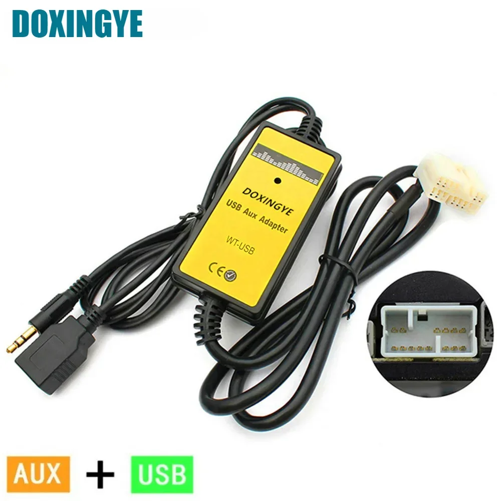 DOXINGYE Autoradio Digital CD Wechsler Adapter USB Aux-in Adapter MP3 Player für Honda Accord Civic Odyssey 6 + 8Pin Schnittstelle Image