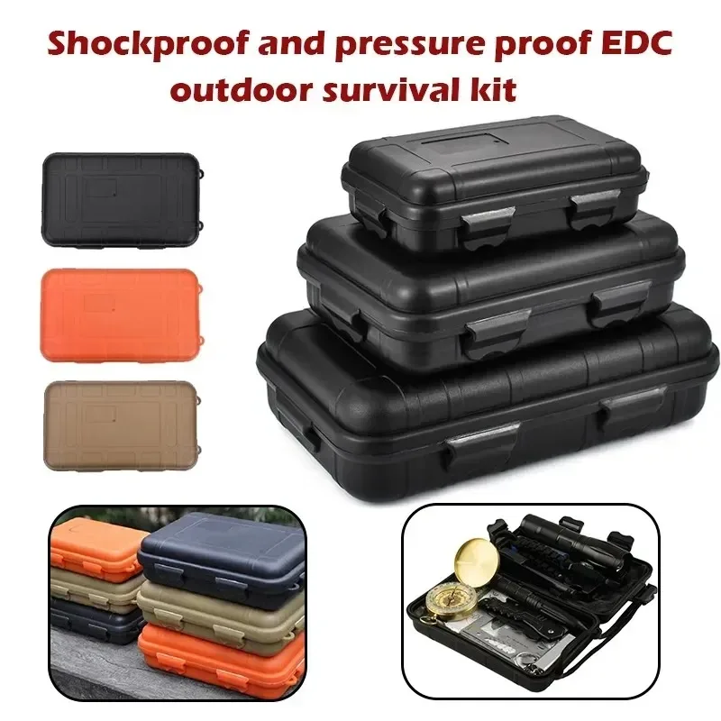 S/L/XL Tragbare Stoßfest Überleben Versiegelt Box Wasserdichte Outdoor Survival Box Container Staubdicht Outdoor Camping Liefert Image