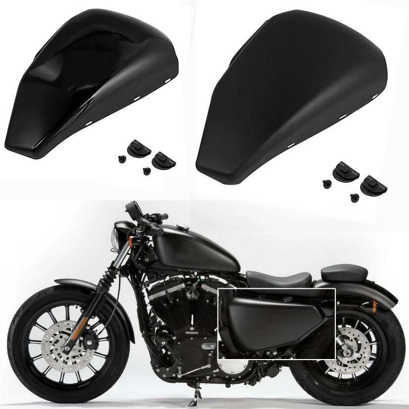 Motorrad glänzend schwarz/mattschwarz links Batterie-Seitenverkleidungsabdeckung für Harley Sportster Iron XL883 XL1200 1200 883 2004–2021 Image