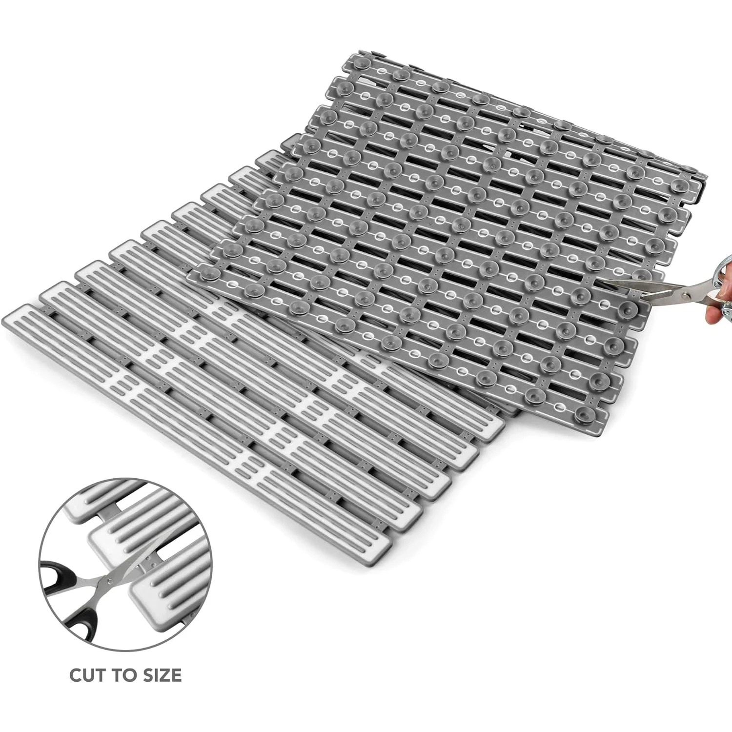 Dusch wanne rutsch feste strukturierte Oberfläche Dusch matte mit Ablauf loch und großen Saugnäpfen schnell trocknender Bad Duschkabine Teppich