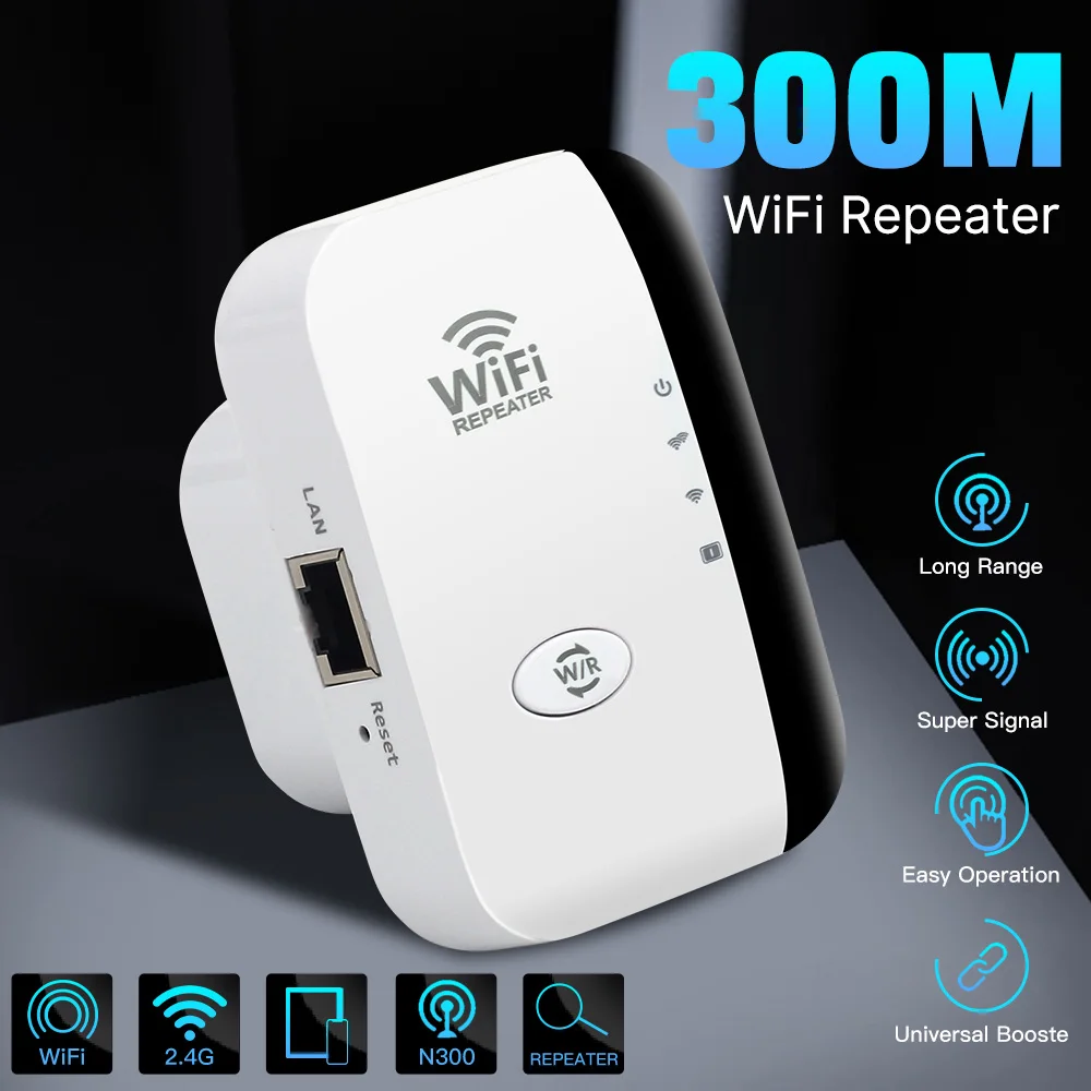 Fenvi 300 MBit/s WLAN-Repeater 2,4 GHz Wi-Fi-Verstärker Extender 802.11n/b/g Wps Langstrecken-Signal zugangspunkt 802.11n Image